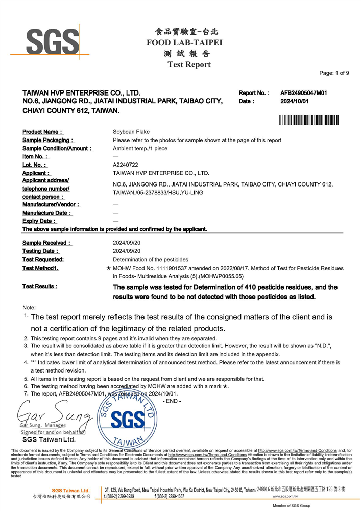 Pesticide Residues (GMO Soya